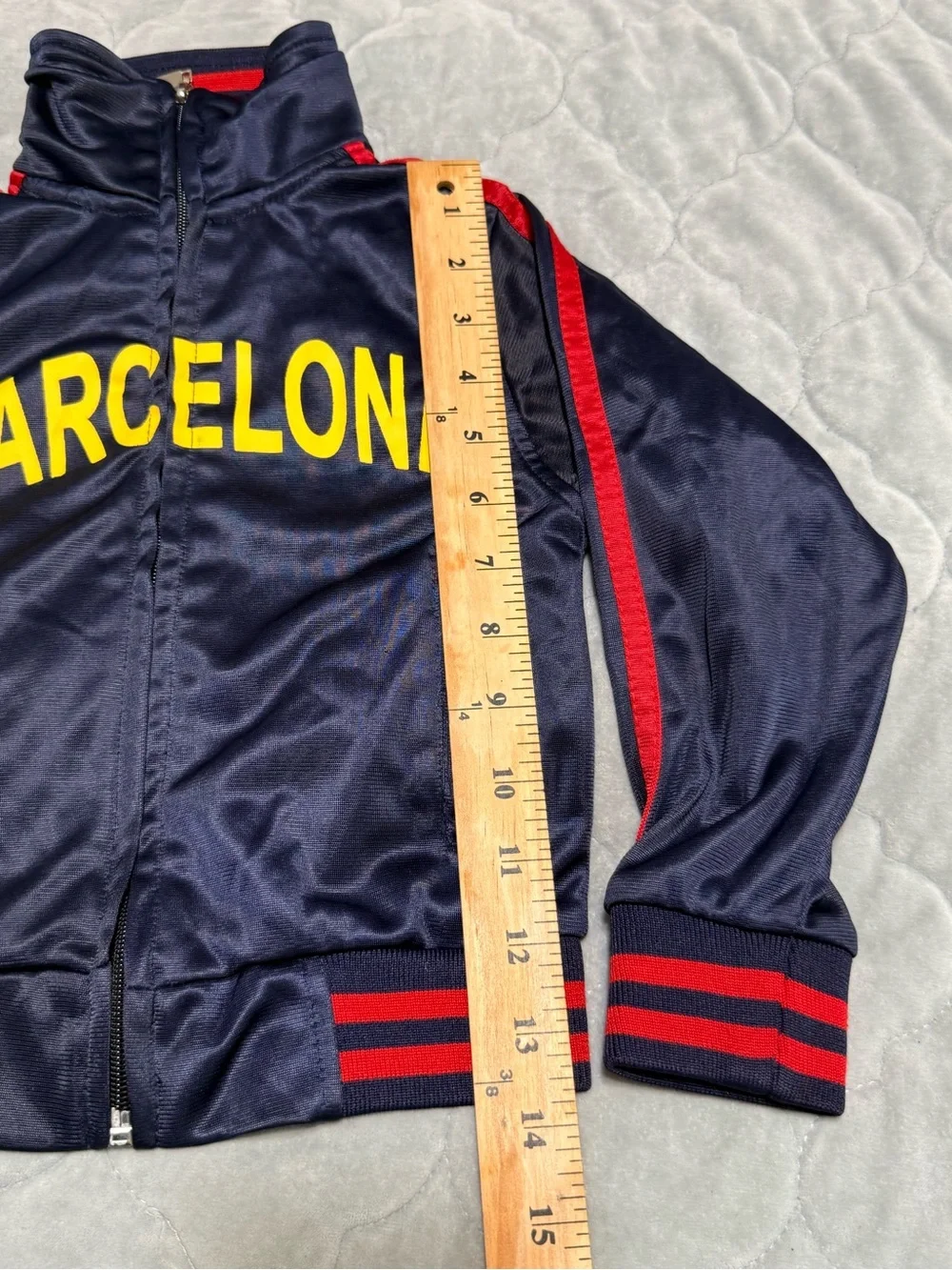 SK Barcelona Navy Kids Track Jacket with Red Trim size 2